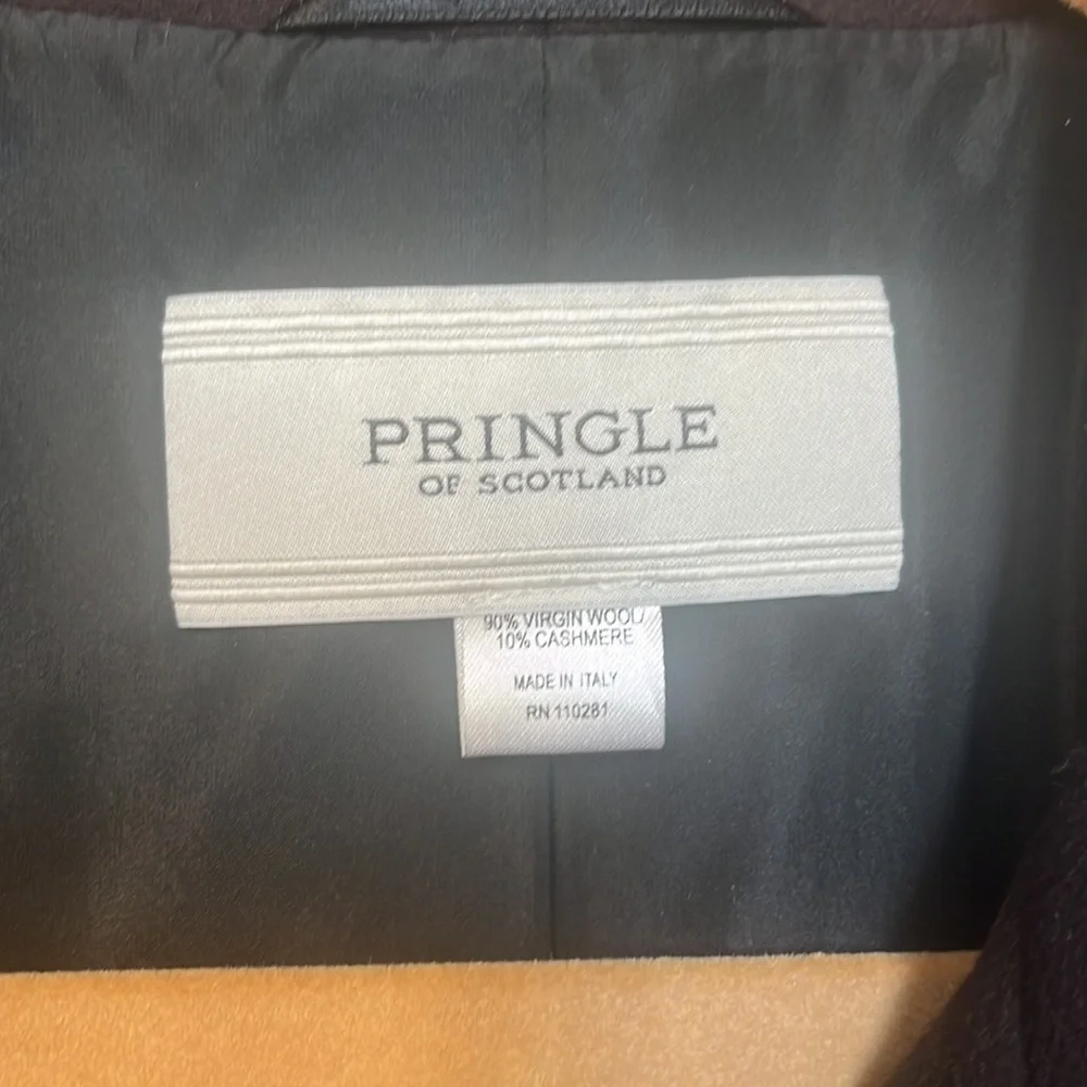 Wool/Cashmere Dark Brown Pringle of Scotland Coat - Picture 5 of 10